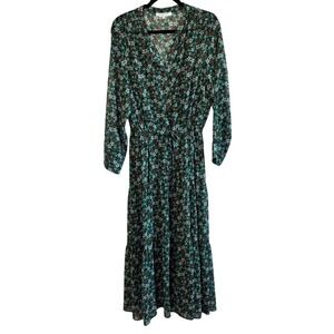 Gerard Darel | Dresses | Gerard Durel Green Seona Tiered Maxi Shirt Dress  Sz 42us | Poshmark